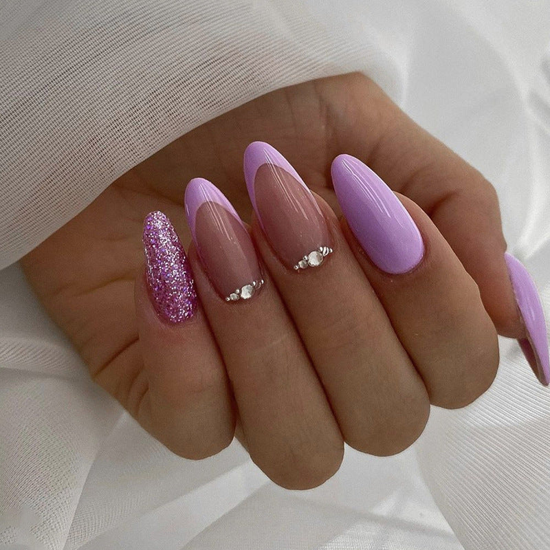 Almond Shape Lilac Nails, Sweet and Chic