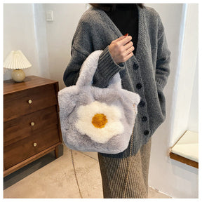 Cute Faux Fur Women's Crossbody Handbag - Ins Trend