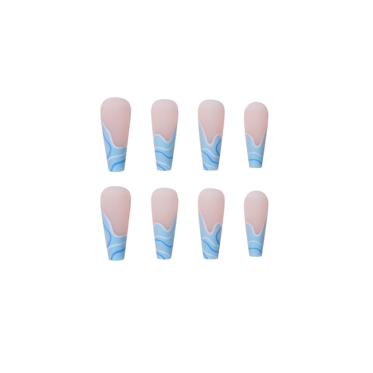 Wave Series Ocean Minimalist Wearable Nail Art Tips