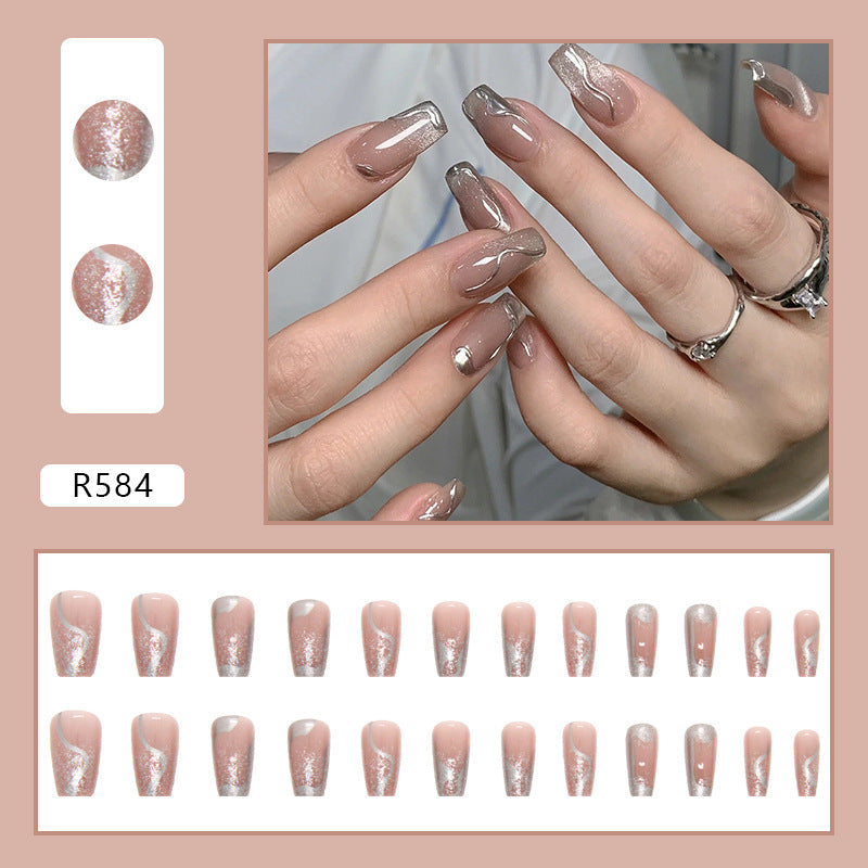 Chic French Manicure Acrylic Nail Tips, 24 Pieces Box, Direct from Factory