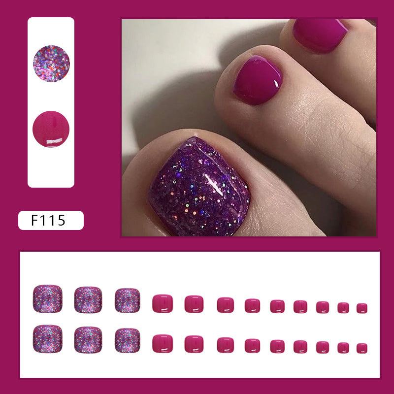 Shimmering Purple Toe Nails, Pure and Chic