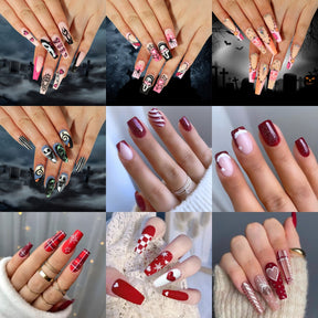 Popular Halloween and Christmas Nail Tips