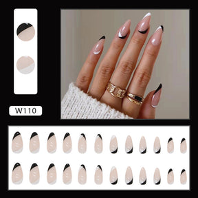 Ballet T-Shape Press-On Fall Nails - European and American Style (24PCS)