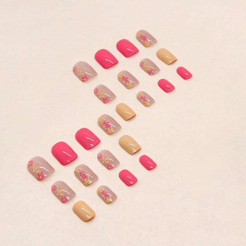 Simple Solid Color Rose Gold Nail Stickers