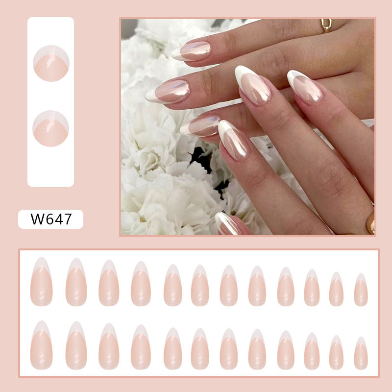 Simplicity Aurora French Nails - Sweet Almond Shape