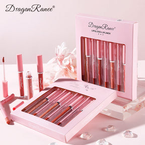 4-Pack Lip Liner and Matte Lip Gloss Set