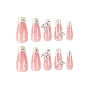 Yiwu Detachable Sparkly Ballet Butterfly Nail Art Tips