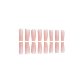 Pink Ballet-Inspired Long Fall Nails 24-Piece Wholesale Set