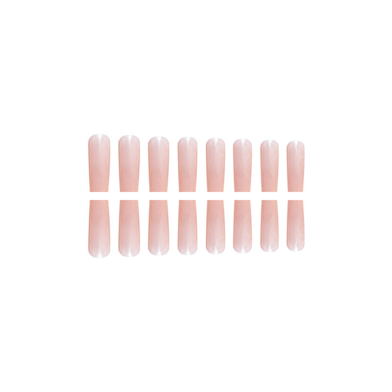 Pink Ballet-Inspired Long Fall Nails 24-Piece Wholesale Set