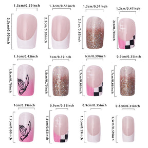 Butterfly French Tip Nail Tips