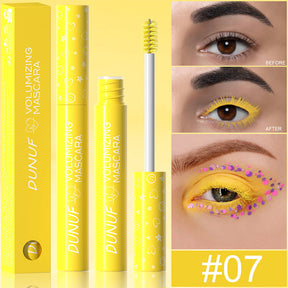 DUNUF Colored Mascara, Long-Lasting Waterproof, Thickening and Lengthening