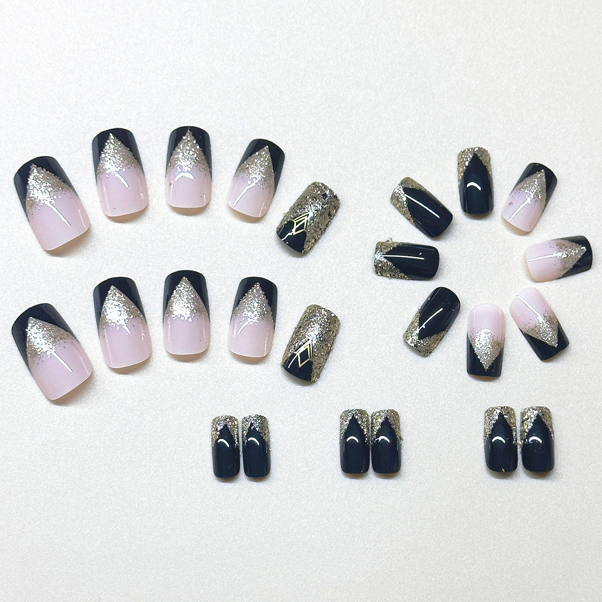 Black Gold Sweet Cool Mid-Length Nail Tips