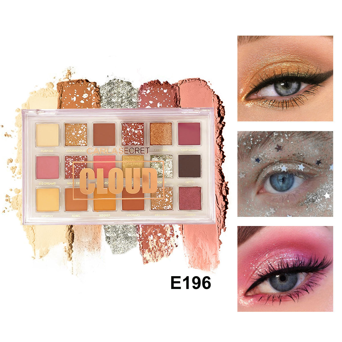 18-Color Rose-Inspired Eyeshadow Palette - Shimmer and Matte