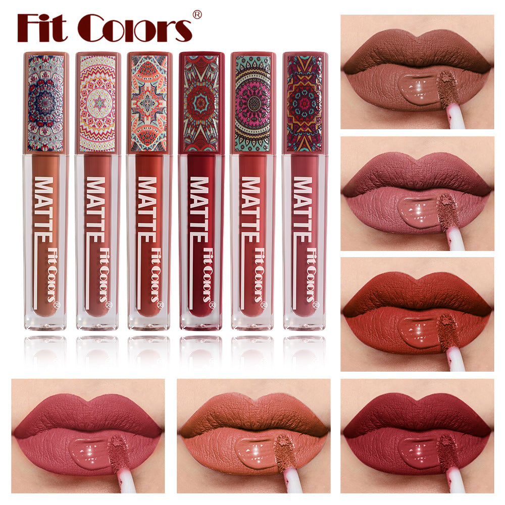 6-Color Matte Non-Transfer Lip Gloss