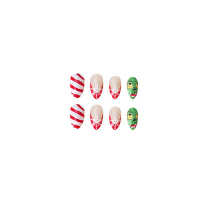 Chic Multicolor Diamond Christmas Nail Tips