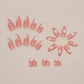 Cute Daisies Bees Nails Kid-Friendly Fresh Ins Style Wearable Nails