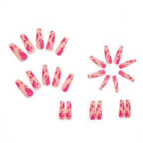 24-Piece Long Ballet Nails, Ready-to-Wear Nail Tips