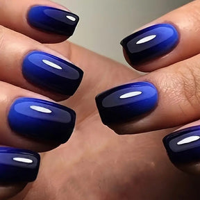 Removable Blue-Black Gradient Classic Nail Tips