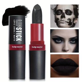 Waterproof Long-Lasting Black Matte Lipstick for Halloween