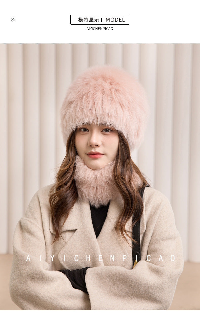 Cute Fox Fur Ear Flap Hat - Winter Warmth