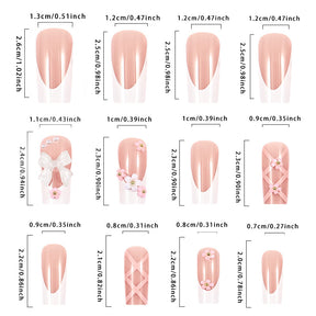 Bow Camellia Nail Tips