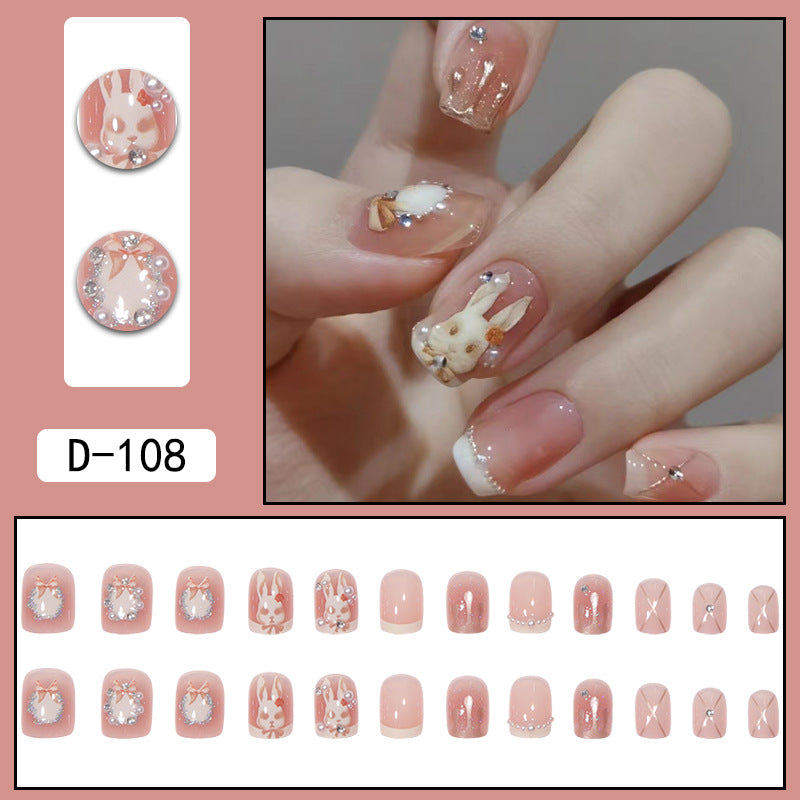 Rococo Bunny Nails, Adorable Sweet Sister Style