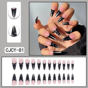 Detachable Long Nail Tips for Elegant Manicures