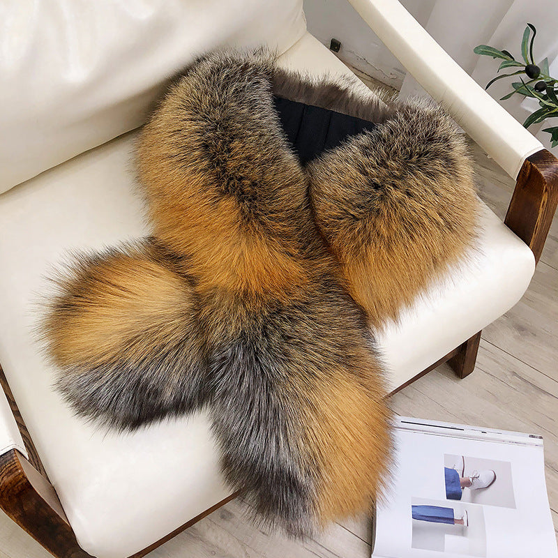 Winter Fox Fur Scarf & Shawl - Warm & Stylish