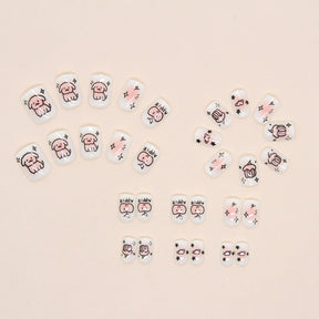 Cute Cartoon Blush Nails, 30-Piece Set