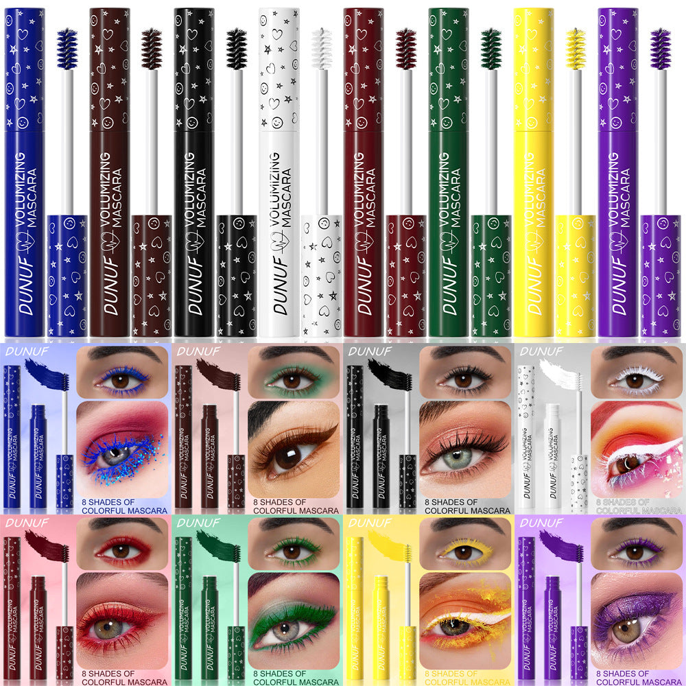 DUNUF Colored Mascara, Long-Lasting Waterproof, Thickening and Lengthening