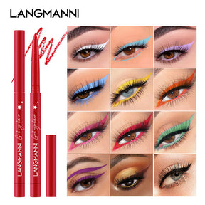 12-Color Long-Lasting Matte Eyeliner Pen Set