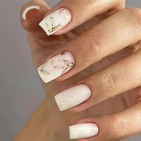 24-Piece Mid-Length Ins Style Nails - Ready-Made, Trendy Design