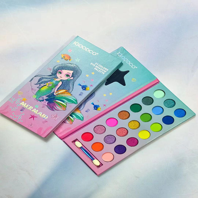 21-Color Mermaid Shimmer & Matte Eye Shadow Palette