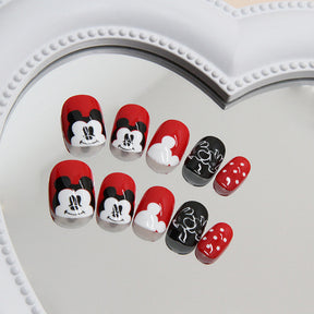 Cute Red Fall Nails - Wearable Nail Stickers (24PCS)