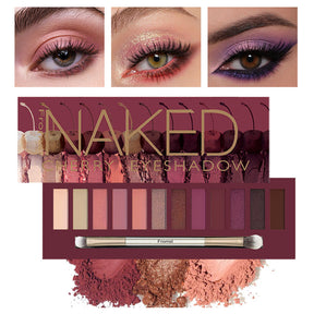 12-Color Cherry Eyeshadow Palette - Matte & Shimmer