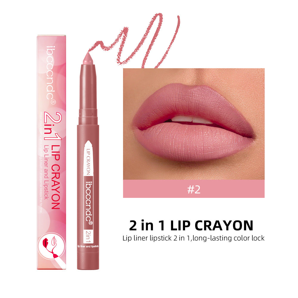 2-in-1 Long-Lasting Matte Lip Pencil