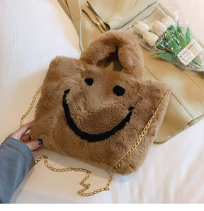 Cute Fuzzy Shoulder Bag Women's Fall Fashion