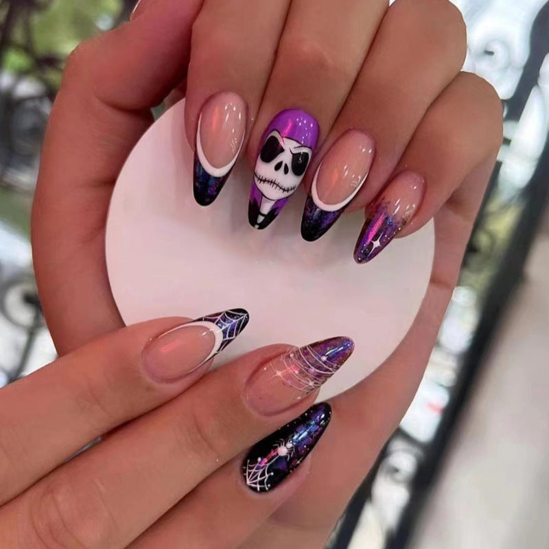 Spooky Spider Web Nails, Halloween Fashion