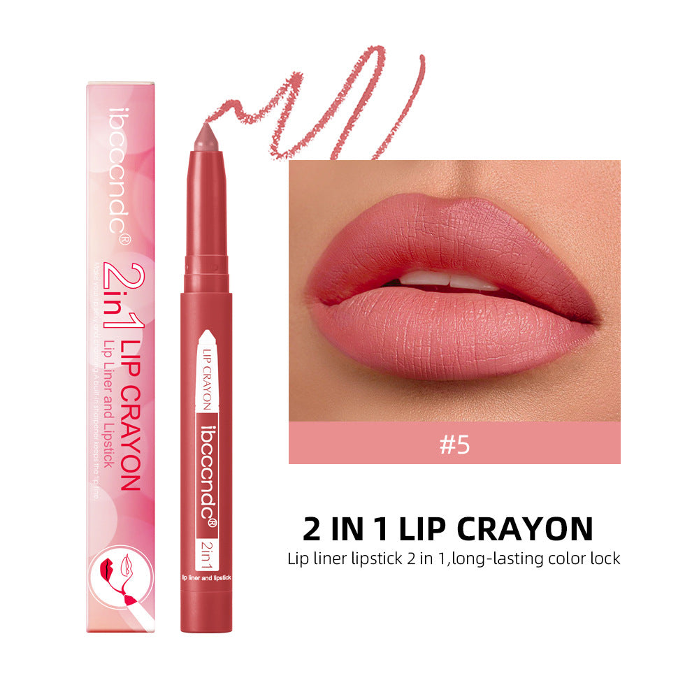 2-in-1 Long-Lasting Matte Lip Pencil