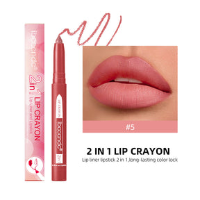 2-in-1 Long-Lasting Matte Lip Pencil