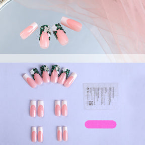 New French Handmade Pink Desire Nails