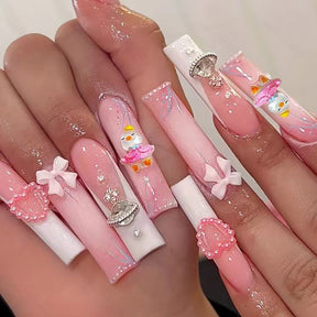 Candy-Themed Removable Nail Tips, Sweet Style