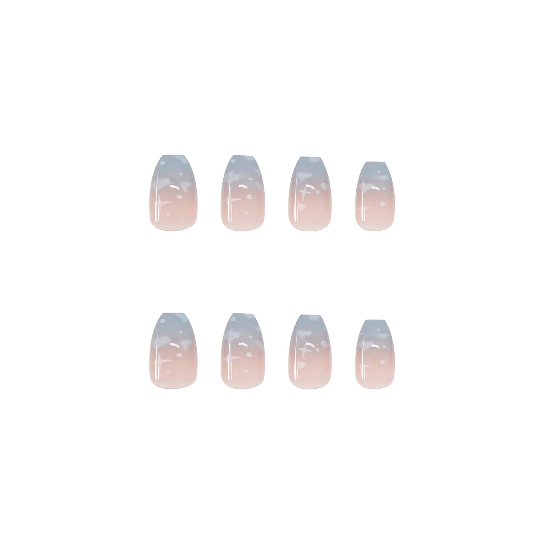 24 Detachable Sky & Cloud Ballet Nail Tips