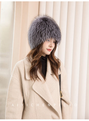 Cute Fox Fur Ear Flap Hat - Winter Warmth