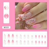 Adorable Flower Almond Nails, Soft Gradient and Romantic