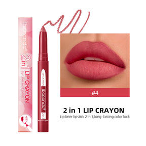 2-in-1 Long-Lasting Matte Lip Pencil