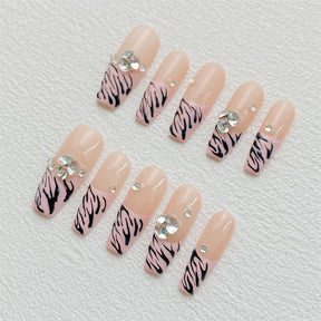 Chic Handmade Long French Style Detachable Fall Nails, Versatile Beauty Nails