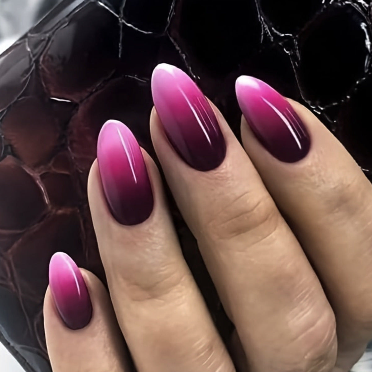 Purple Gradient Pointed Nail Stickers