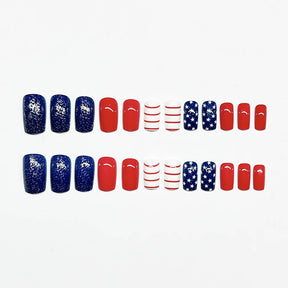 Classic Sweet Cool Mixed Color Flag Nails