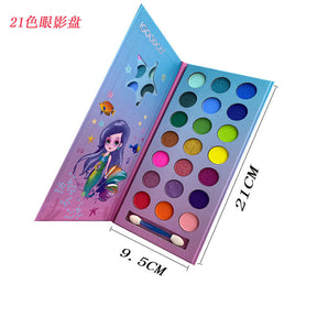 21-Color Mermaid Shimmer & Matte Eye Shadow Palette